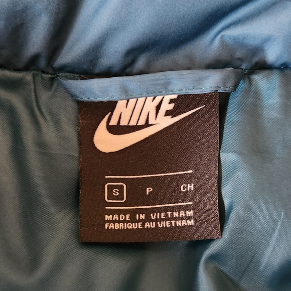 Women Small Nike Sportswear Synthetic Fill Puffer Jacket Teal Blue - Picture 4 of 4